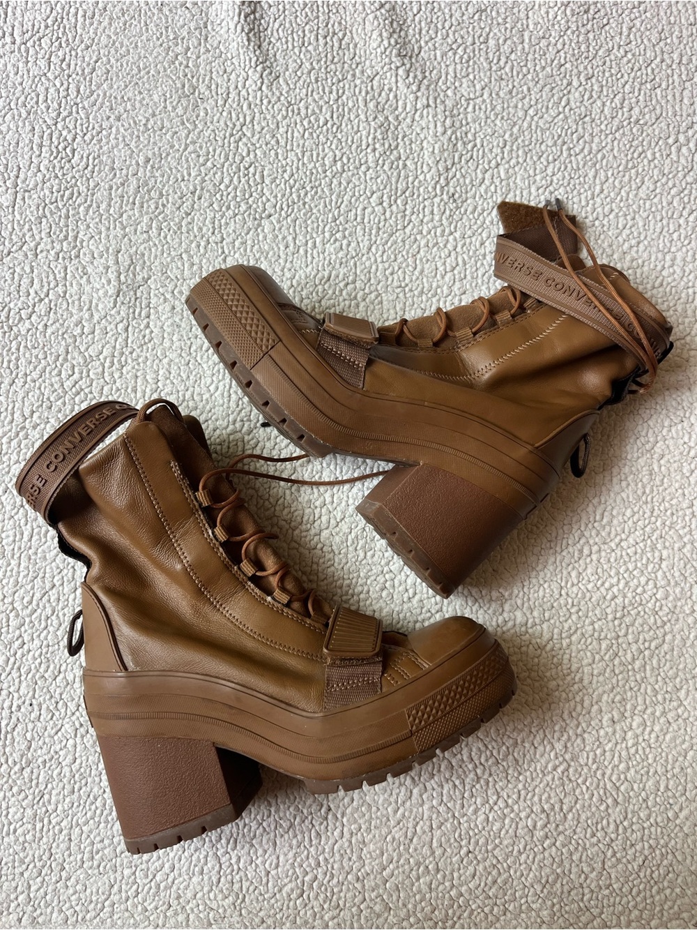 Converse Chuck Taylor All Star GR82 Platform Brown Heeled Boots Womens 6.5